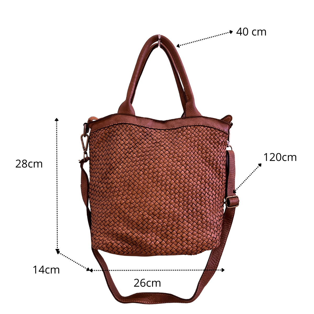 Borsa a Mano 2 manici in Vera Pelle Sauvage Intrecciata SS281 | Made in Italy