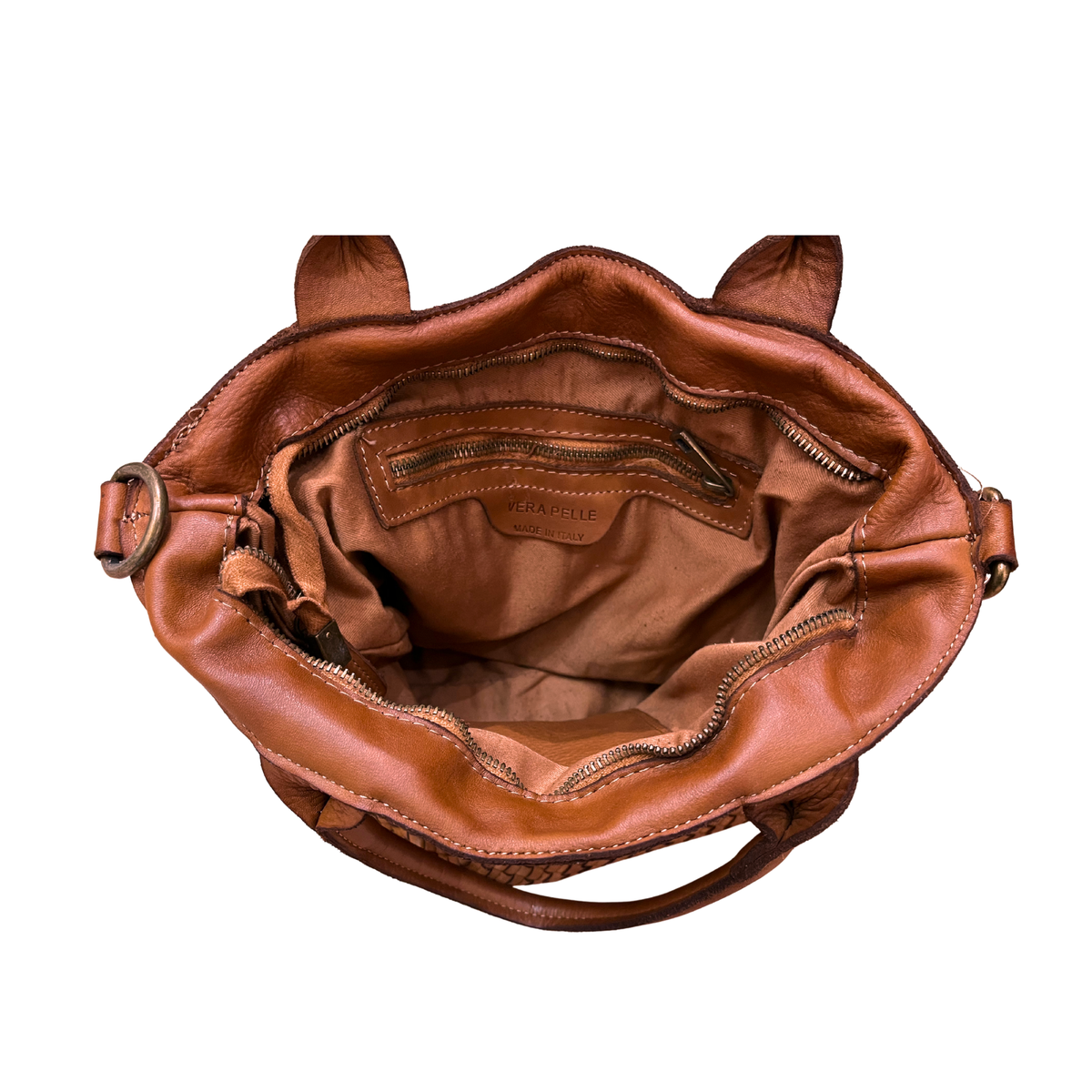 Borsa a Mano 2 manici in Vera Pelle Sauvage Intrecciata SS281 | Made in Italy