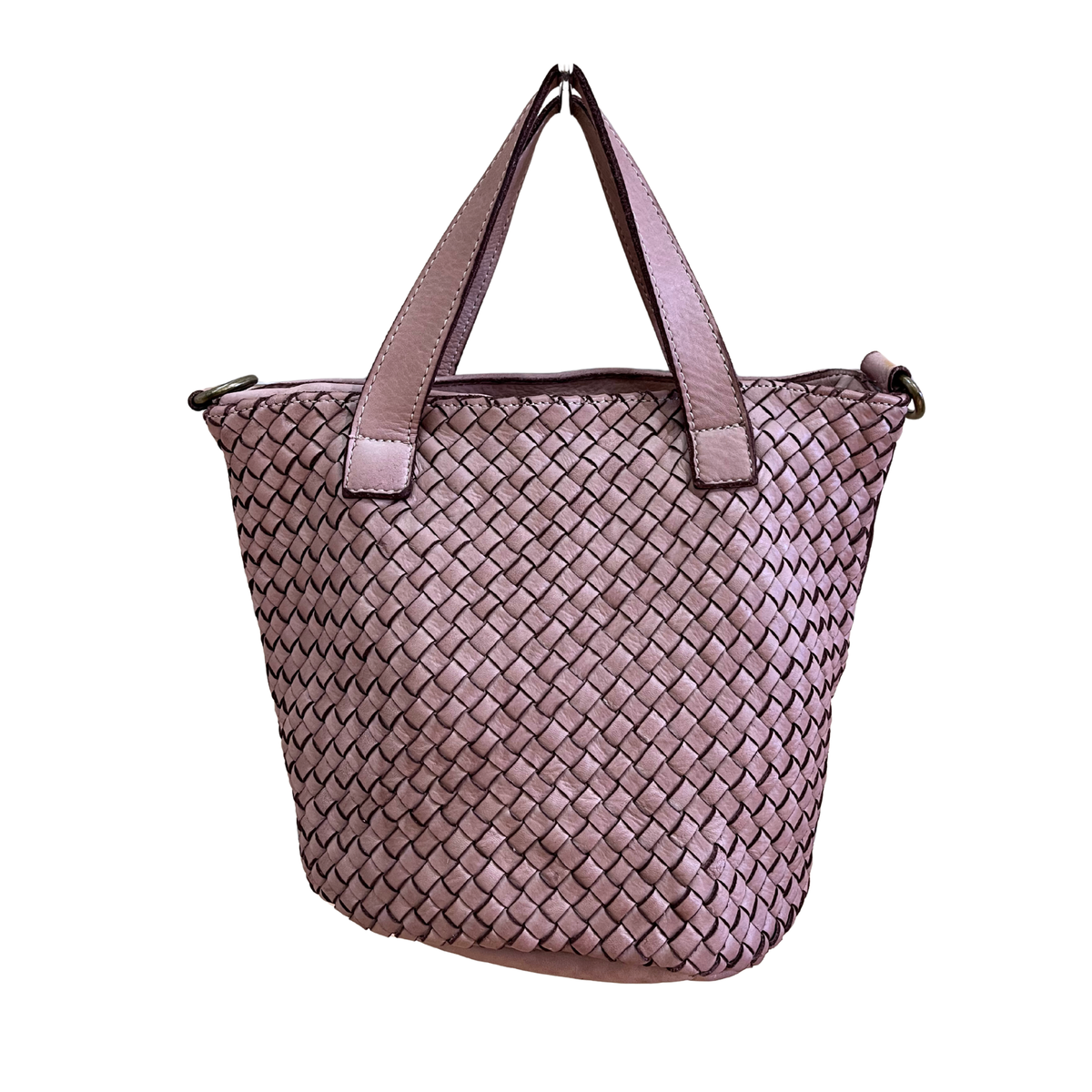 Borsa a Secchiello in Vera Pelle Sauvage Intrecciata SS282INT | Made in Italy