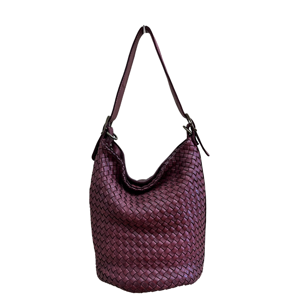 Borsa a Spalla Lunga in Vera Pelle Sauvage Intrecciata SS283INT | Made in Italy