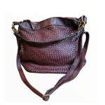 Borsa a Tracolla 30 x 28 in Pelle Sauvage Intrecciata Vintage Best Seller