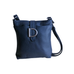 Tracolla Quadrata D in Vera Pelle Dollaro Made In Italy