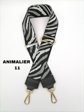 Carica l&#39;immagine nel visualizzatore di Gallery, Tracolla Animalier 11 Bianco Nero Grigio
