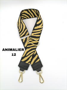 Tracolla Animalier zebrato giallo