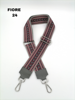 Tracolla Fiore grigio rosso