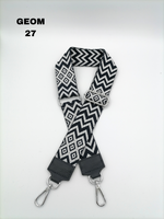 Tracolla Geom nero bianco zig