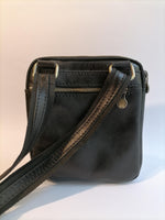 tracollina pelle nera retro