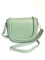 tracolla pistacchio intrecciata fronte