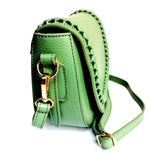 tracolla pistacchio intrecciata side