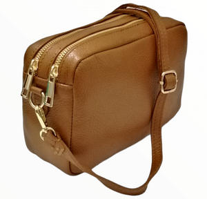 dollaro doppio zip cuoio