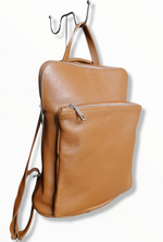 Zaino con Zip in Vera Pelle