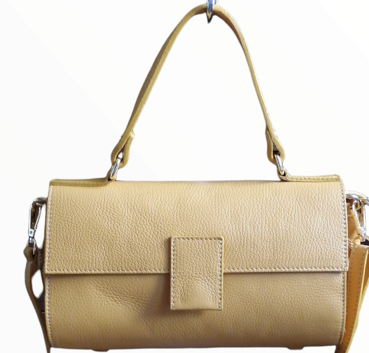 Borsa rettangolo in vera pelle