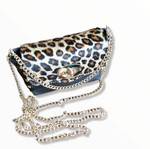 pochette piccola catena leopardato fronte