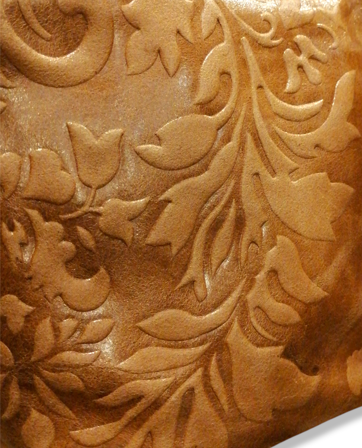 Secchiello in Vera Pelle Stampa Fiori