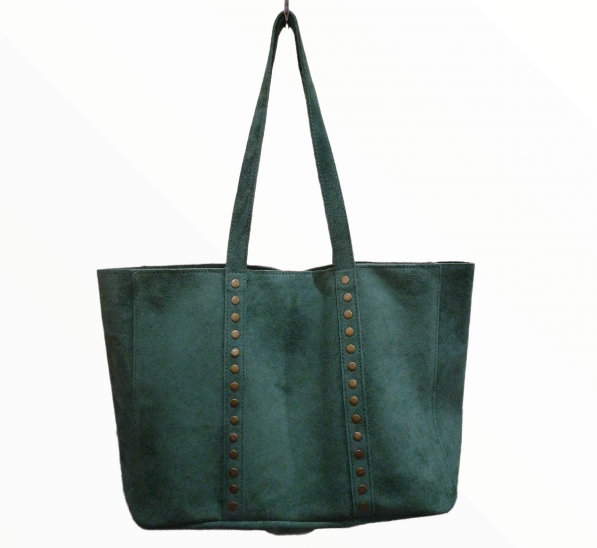 Tote grande scamosciata verde