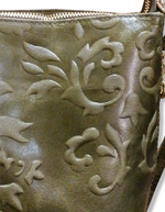 Secchiello in Vera Pelle Stampa Fiori