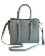 borsa fiocco pelle dollaro celeste