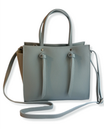 borsa fiocco pelle dollaro celeste