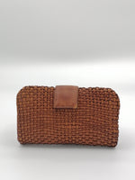 POFSS1401-89 Portafoglio lungo in Pelle Intrecciata effetto Vintage