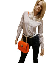 Borsa Vera Pelle Rigida Bambù Modello M