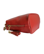 Secchiello pelle rosso fondo