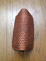 POFSS1405-88 Portafoglio Lungo Zip in Pelle Intrecciata effetto Vintage