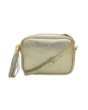 Carica l&#39;immagine nel visualizzatore di Gallery, Pochette Saponetta con Frangia in Vera Pelle Dollaro
