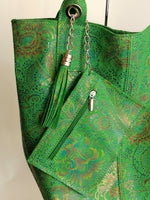 Tote Bag Grande in Pelle Fiori