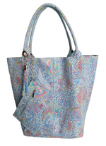 Tote Bag Grande in Pelle Fiori