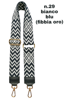 Tracolla Larga 5cm Ricamo Regolabile in Tessuto / Nylon
