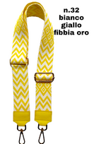 Tracolla Larga 5cm Ricamo Regolabile in Tessuto / Nylon