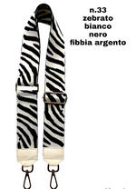 Tracolla Larga 5cm Ricamo Regolabile in Tessuto / Nylon