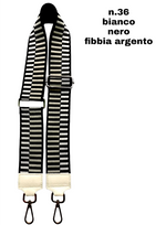 Tracolla Larga 5cm Ricamo Regolabile in Tessuto / Nylon