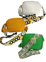 Tracolla Larga 5cm Ricamo Regolabile in Tessuto / Nylon