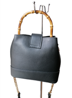 Borsa Manico in Bambù in Pelle Cavallino