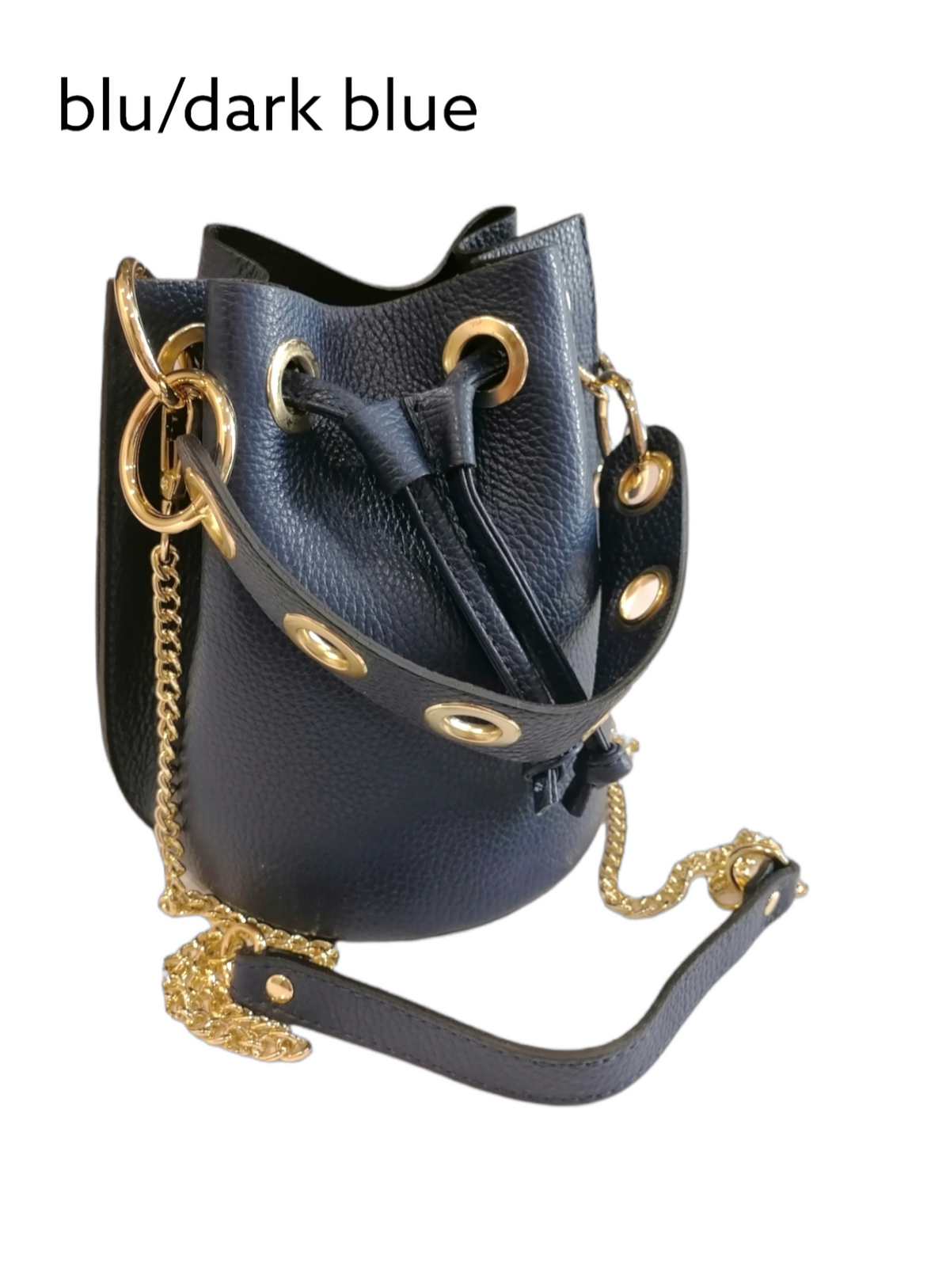 Secchiello con Borchie in Vera Pelle Dollaro