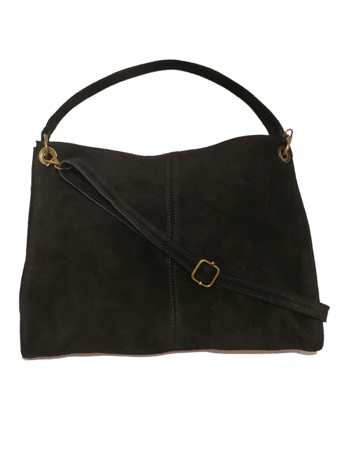 Borsa Hobo in Vera Pelle Scamosciata