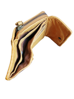 POFSS18-7507 Portafoglio trifold in Pelle Intrecciata effetto Vintage