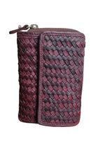 POFSS18-7507 Portafoglio trifold in Pelle Intrecciata effetto Vintage