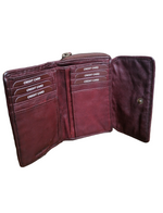 POFSS18-7507 Portafoglio trifold in Pelle Intrecciata effetto Vintage