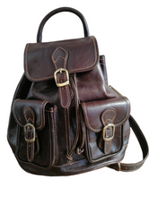 Carica l&#39;immagine nel visualizzatore di Gallery, Zaino 2 Tasche in Vero Cuoio Made in Italy
