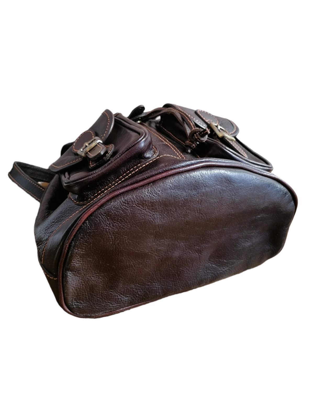 Zaino 2 Tasche in Vero Cuoio Made in Italy