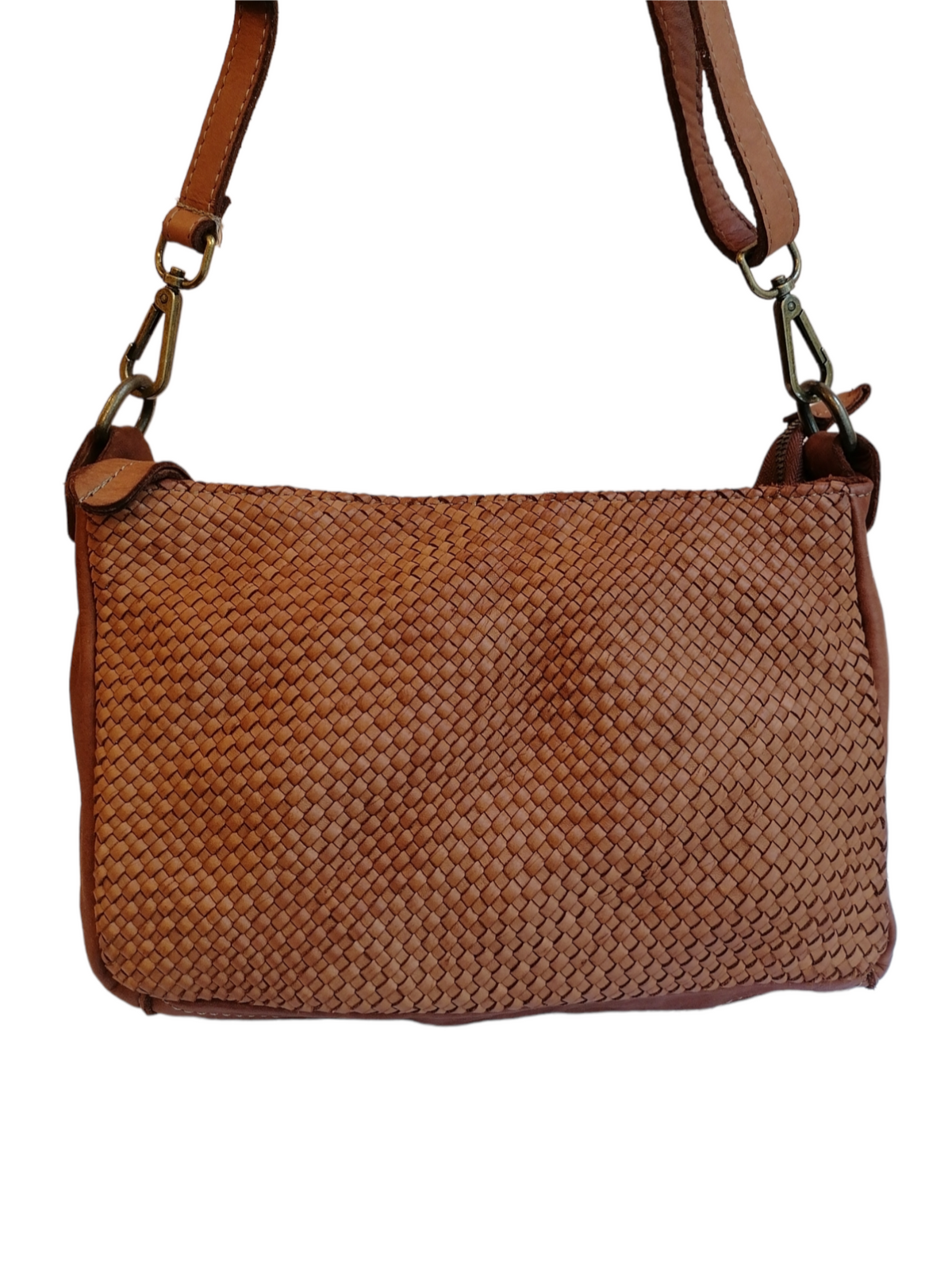 Borsa Tracollina in Pelle Intrecciata Sauvage Fine