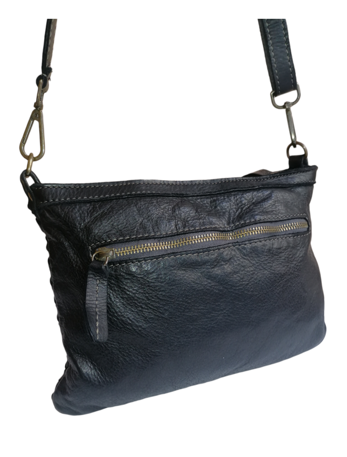 Tracolla Rettangolo 20x26 Intrecciata Vera Pelle Sauvage Vintage