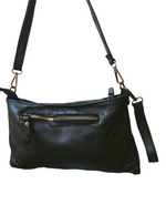 Tracolla Piccola Quadretti 15x25cm Vera Pelle Sauvage Vintage