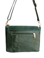 Borsa a Tracolla con 2 ciondoli in Vera Pelle Combinazione