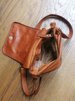 Messenger Bag 22x20 in Pelle Sauvage Vintage Made In Italy