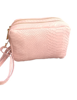 saponetta stampata pelle rosa chiara fronte