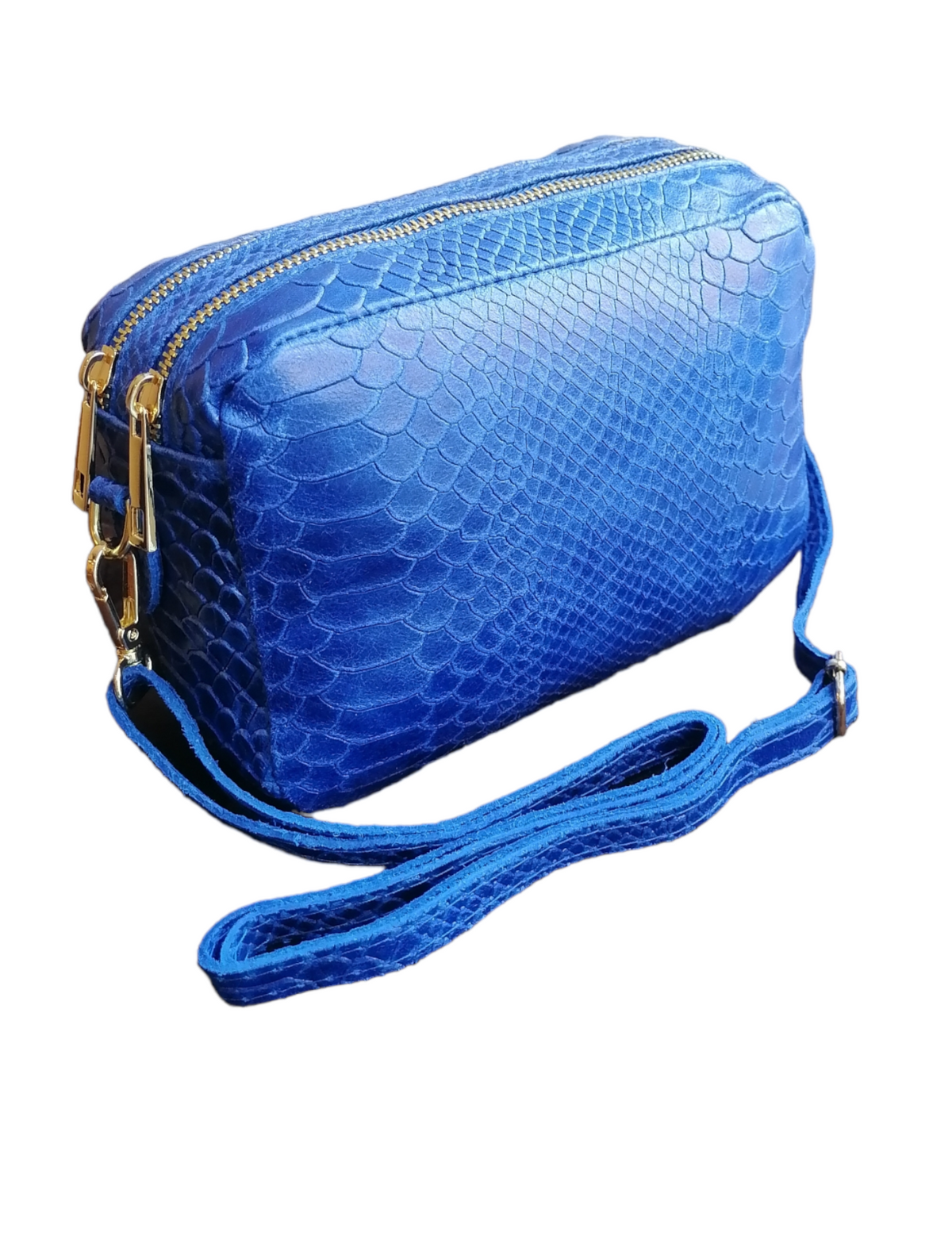 Borsa Pochette Doppio zip con Tracolla MADE IN ITALY