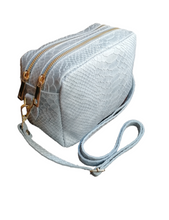 Carica l&#39;immagine nel visualizzatore di Gallery, Borsa Pochette Doppio zip con Tracolla MADE IN ITALY
